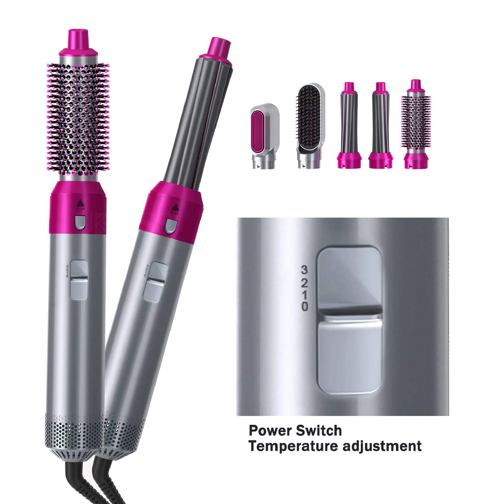 5-In-1 Multifunctional Hair Care & Styling Comb: Negative Ion Hair Care + Constant Temperature Styling, Easily Create Fluffy Waves, Smooth Straight Hair, Thermal Brush Straightener, Perfect for Daily Commuting, Dates, Parties, Multi Styler