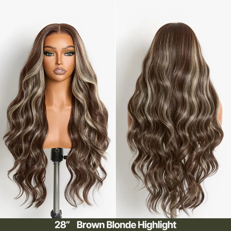 [New Arrival]Frodio Veralux™ Blend Human Hair Loose Wave Wig 9X6 Lace Brown Blonde Highlight | Wear & Go Glueless Wigs Beginner Friendly