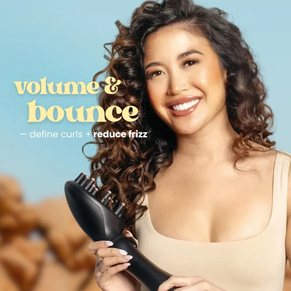 Beachwaver Blow Brush – 4-In-1 Hair Dryer & Styler with Diffuser, round Brush & Smoothing Brush for Easy DIY Blowouts