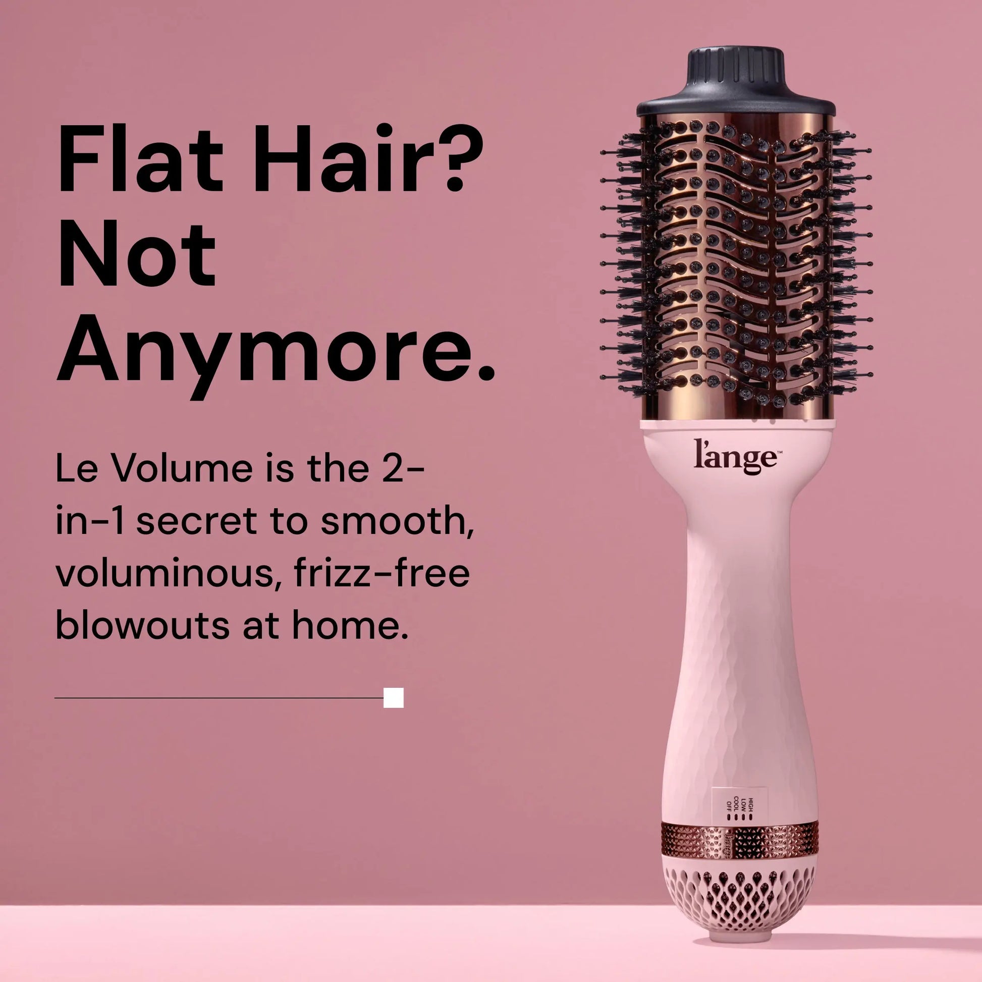 L'ANGE HAIR - Le Volume 2-In-1 Titanium Blow Dryer Brush | Frizz Control Blowout Hair Dryer Brush for Drying and Straightening | Volumizing Hot Air Styler for All Hairstyles, Storage, Multifunctional Hair Dryer, Handle