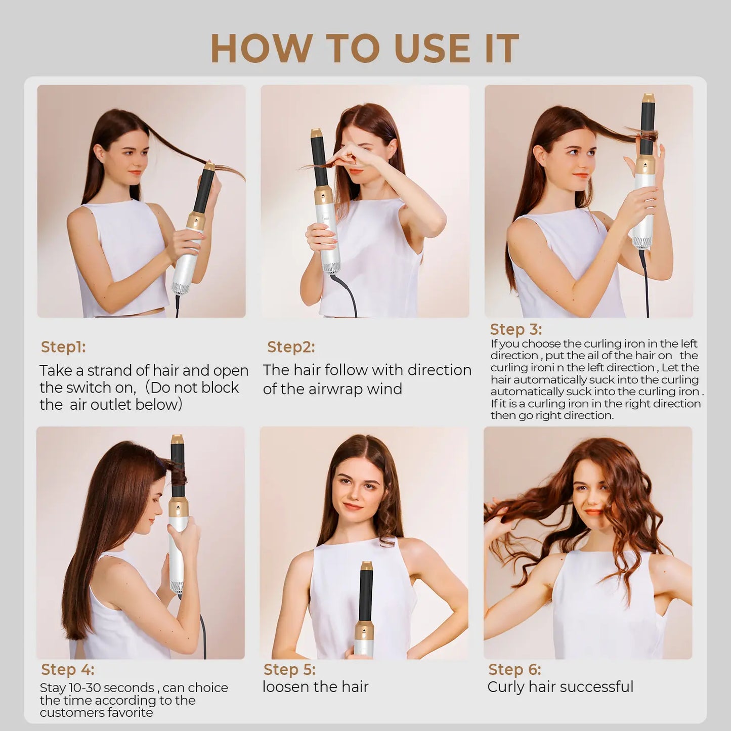 5-In-1 Multifunctional Hair Care & Styling Comb: Negative Ion Hair Care + Constant Temperature Styling, Easily Create Fluffy Waves, Smooth Straight Hair, Thermal Brush Straightener, Perfect for Daily Commuting, Dates, Parties, Multi Styler