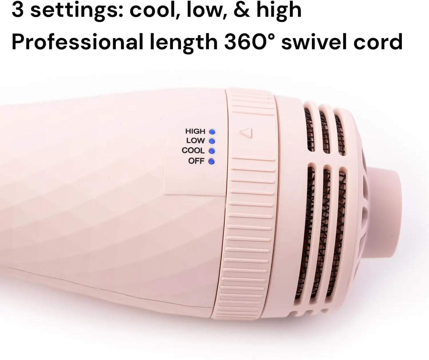 L'ANGE HAIR - Le Volume 2-In-1 Titanium Blow Dryer Brush | Frizz Control Blowout Hair Dryer Brush for Drying and Straightening | Volumizing Hot Air Styler for All Hairstyles, Storage, Multifunctional Hair Dryer, Handle