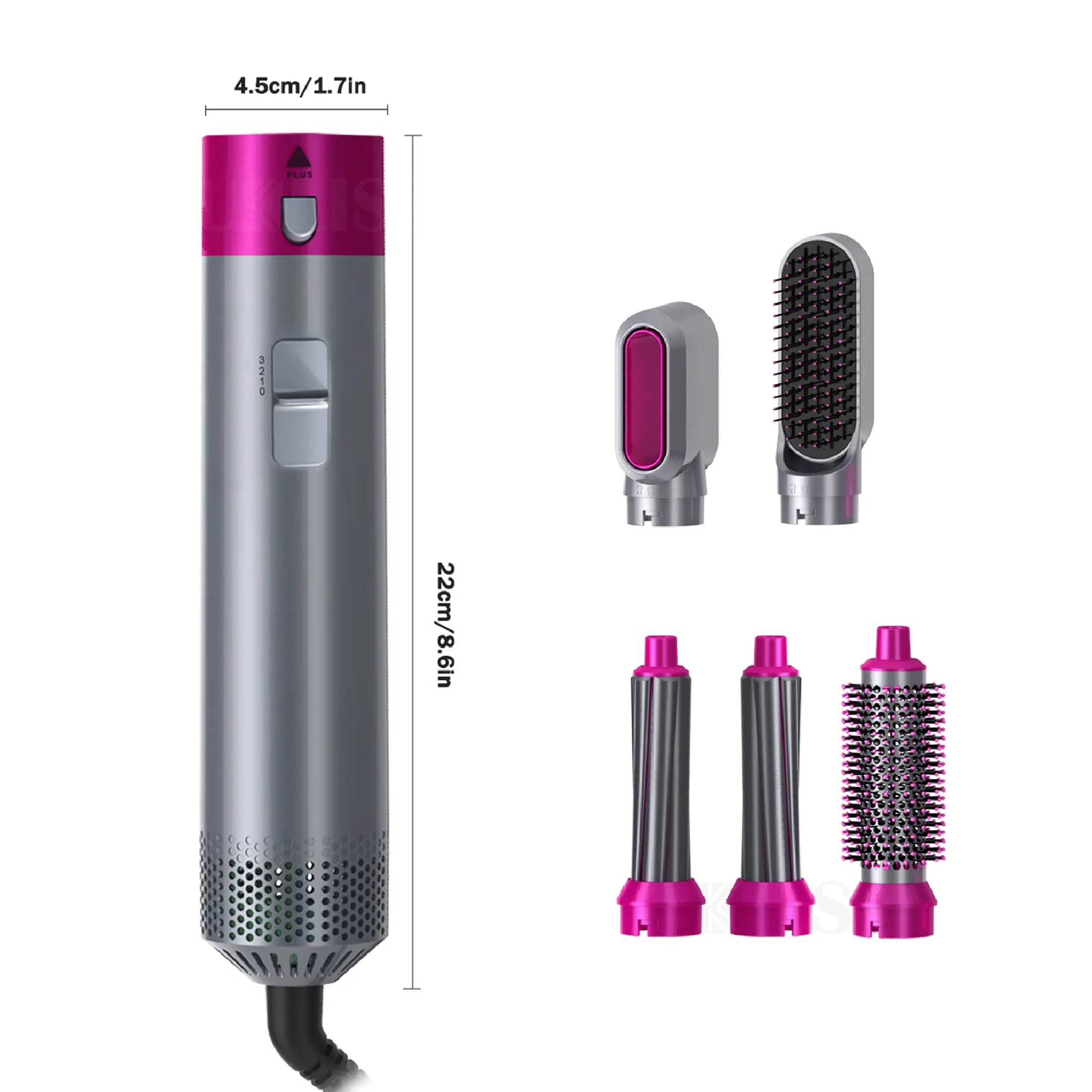 5-In-1 Multifunctional Hair Care & Styling Comb: Negative Ion Hair Care + Constant Temperature Styling, Easily Create Fluffy Waves, Smooth Straight Hair, Thermal Brush Straightener, Perfect for Daily Commuting, Dates, Parties, Multi Styler